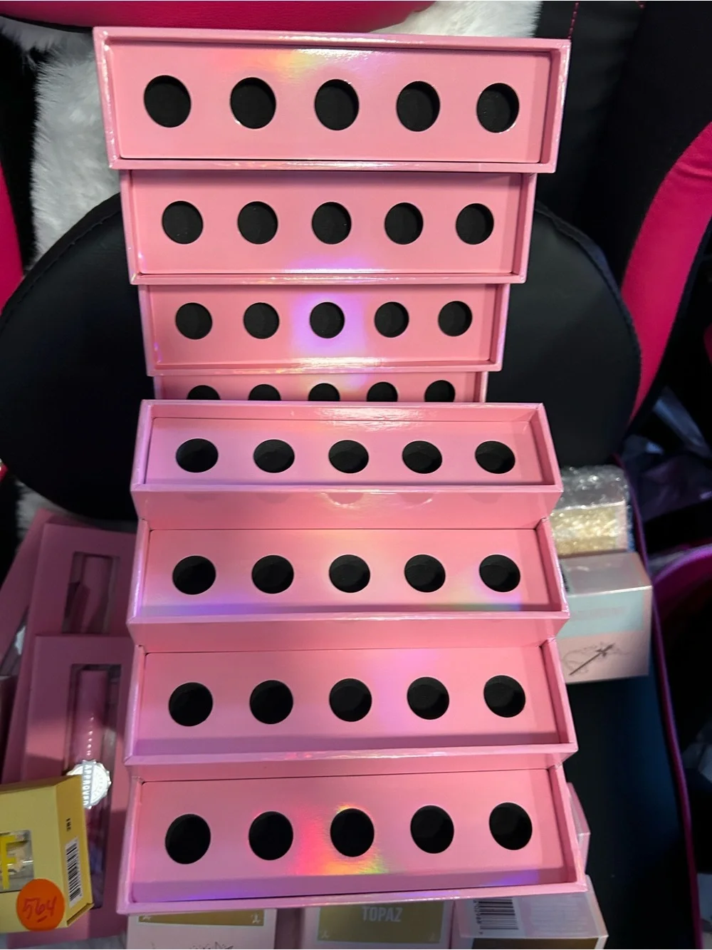Supreme Iridescent Pink Storage Box Set of 2